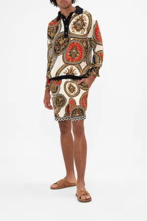 RELAXED BAGGY WALK SHORT DUOMO KALEIDO