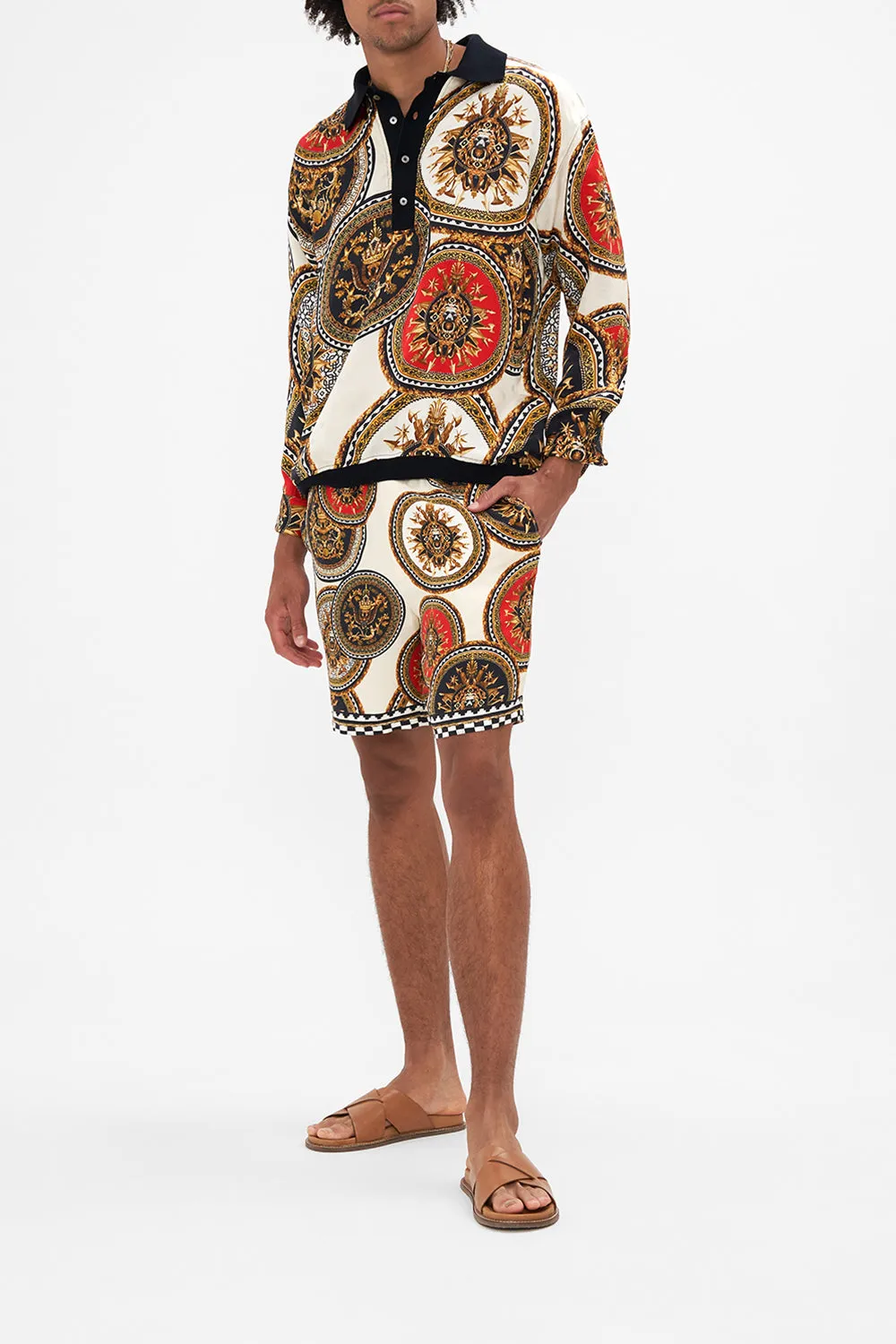 RELAXED BAGGY WALK SHORT DUOMO KALEIDO