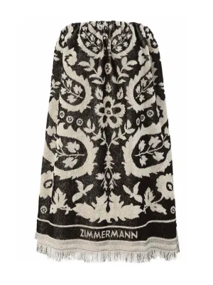 Rhiannon Towel Mini Dress in Black/Cream