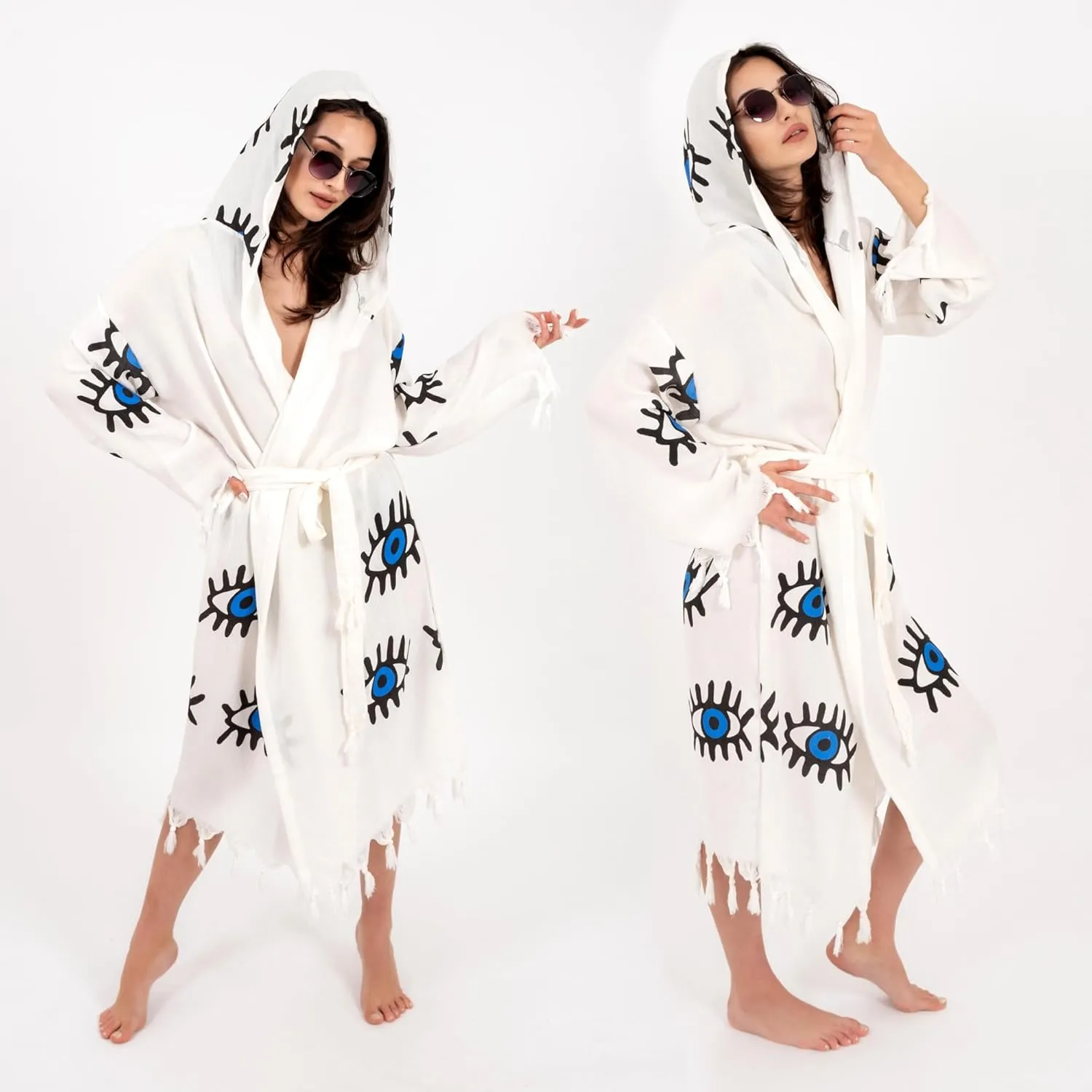 Robes for Women 100% Cotton Turkish Cotton Bathrobe for Men and Women