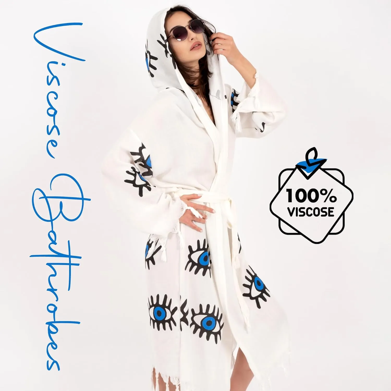 Robes for Women 100% Cotton Turkish Cotton Bathrobe for Men and Women