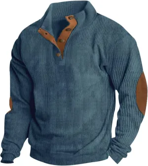 RTRDE Men's Henley Pullover Sweatshirts Long Sleeve Shirts Casual Thermal Loose Fit Button Up Pullovers, S-3XL