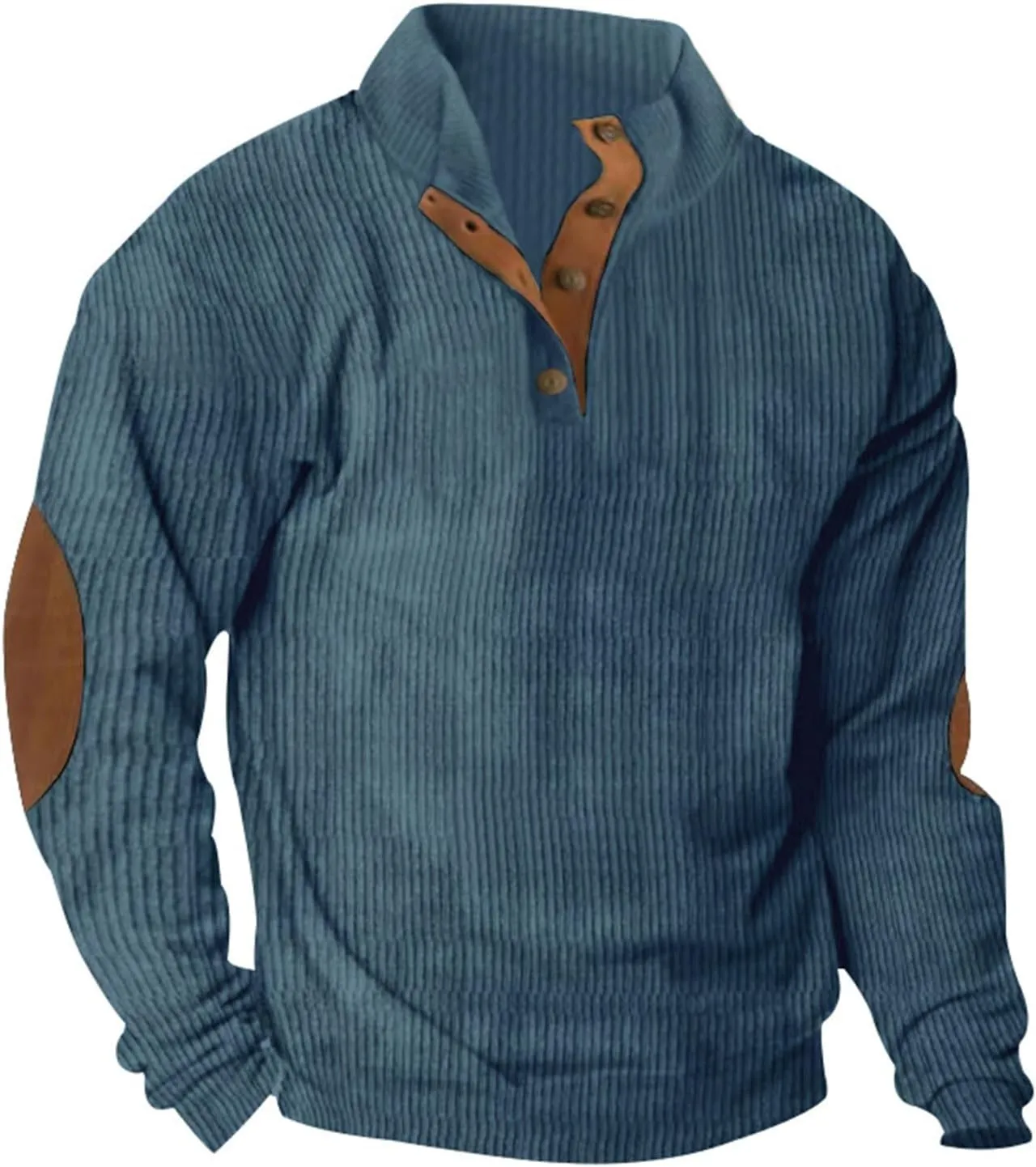 RTRDE Men's Henley Pullover Sweatshirts Long Sleeve Shirts Casual Thermal Loose Fit Button Up Pullovers, S-3XL