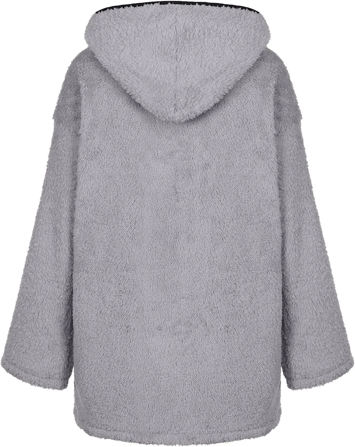 Sherpa Jacket Women Fuzzy Fleece Oversized Open Front Hooded Cardigan Cozy Soft Fluffy Sweater Coats with Pockets