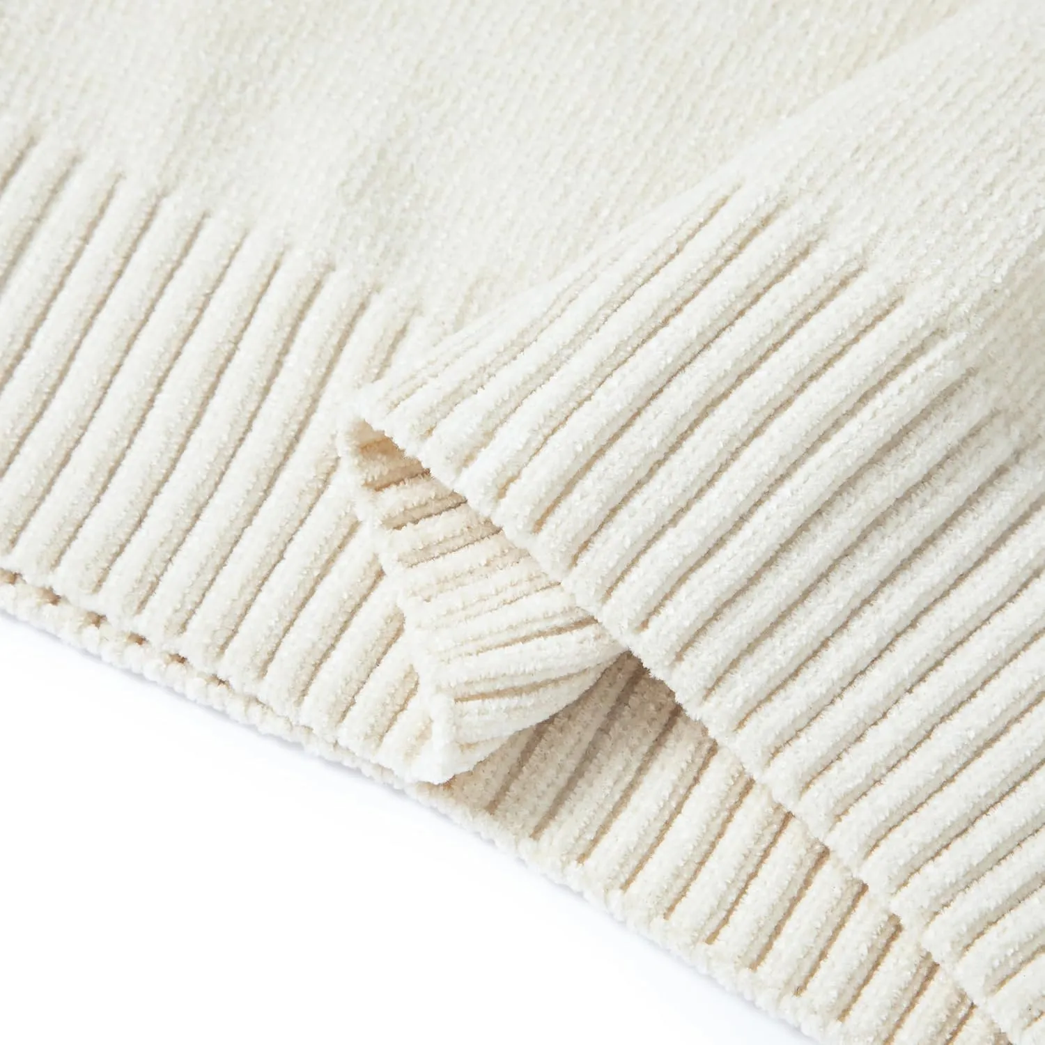 Simple&Opulence Women's Chenille Sweater Crewneck Long Sleeve Pullover Ribbed Cuff Hem Round Neck Jumper Tops