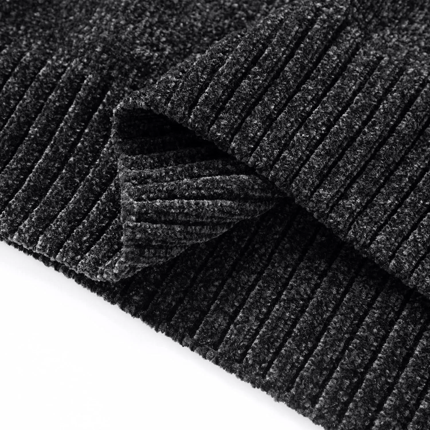 Simple&Opulence Women's Chenille Sweater Crewneck Long Sleeve Pullover Ribbed Cuff Hem Round Neck Jumper Tops