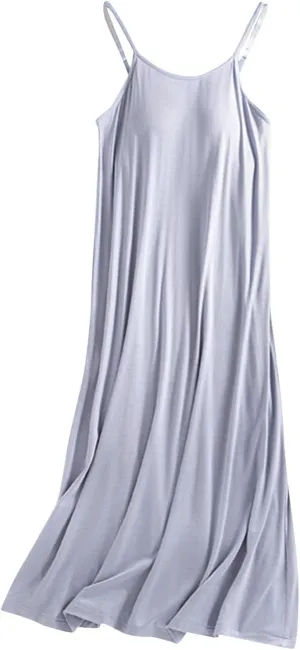 Sleeping Gown Women Sleeveless Camisole Nightgown Fashion Trendy Soft Comfort Loungewear Sleepshirts with Padded