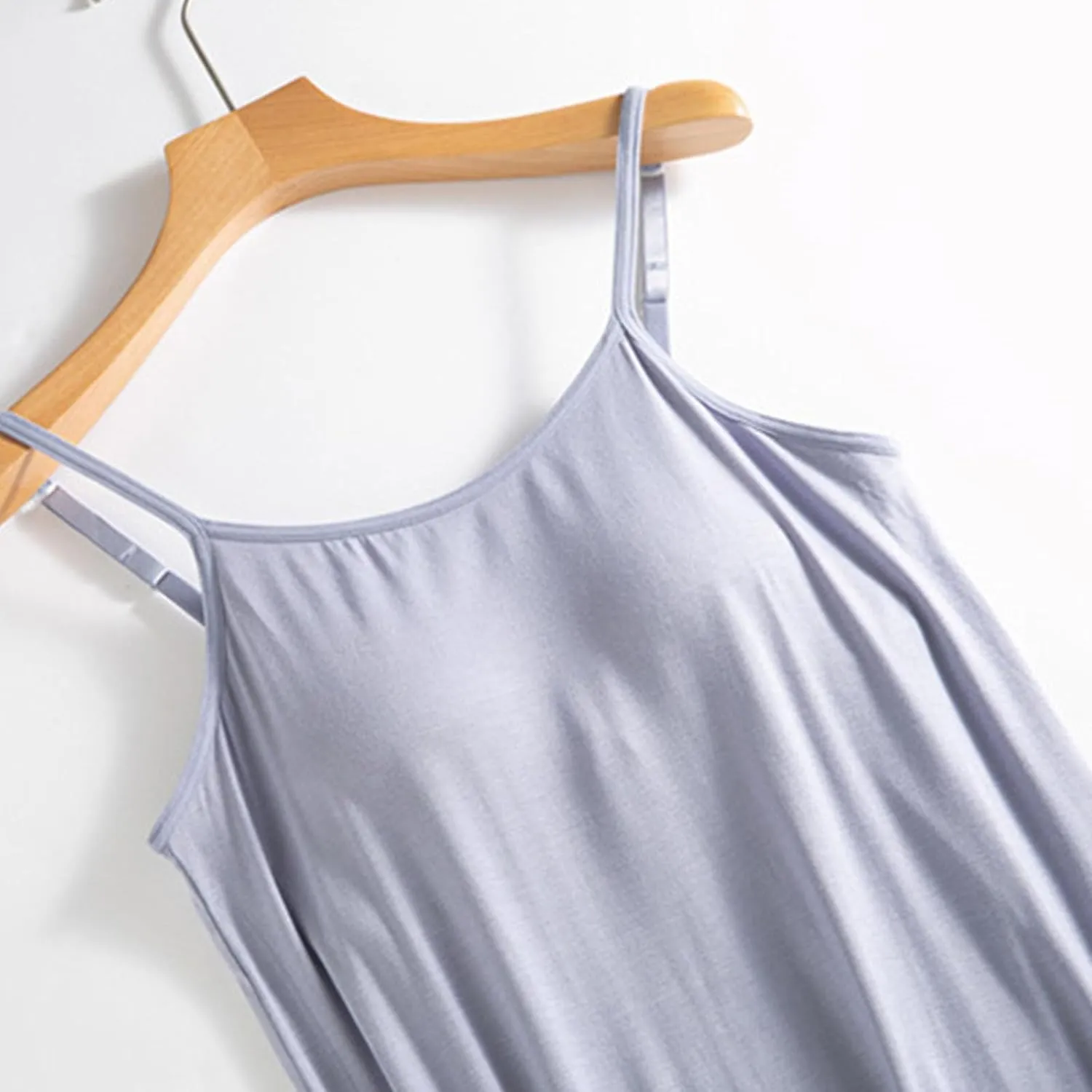 Sleeping Gown Women Sleeveless Camisole Nightgown Fashion Trendy Soft Comfort Loungewear Sleepshirts with Padded