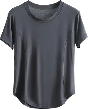 Sleepwear for Women Sleepshirt Short Sleeve Soft Cotton Tshirt Nightgown Comfy Casual Pajama Tops Loungewear