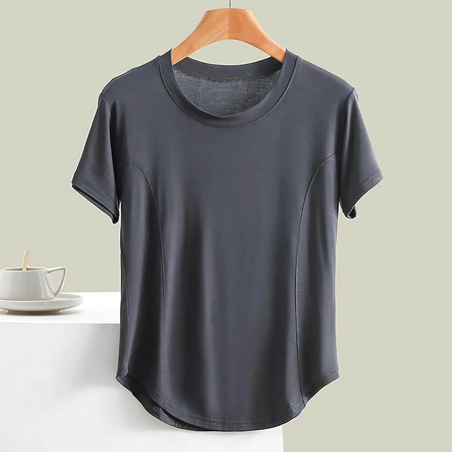 Sleepwear for Women Sleepshirt Short Sleeve Soft Cotton Tshirt Nightgown Comfy Casual Pajama Tops Loungewear