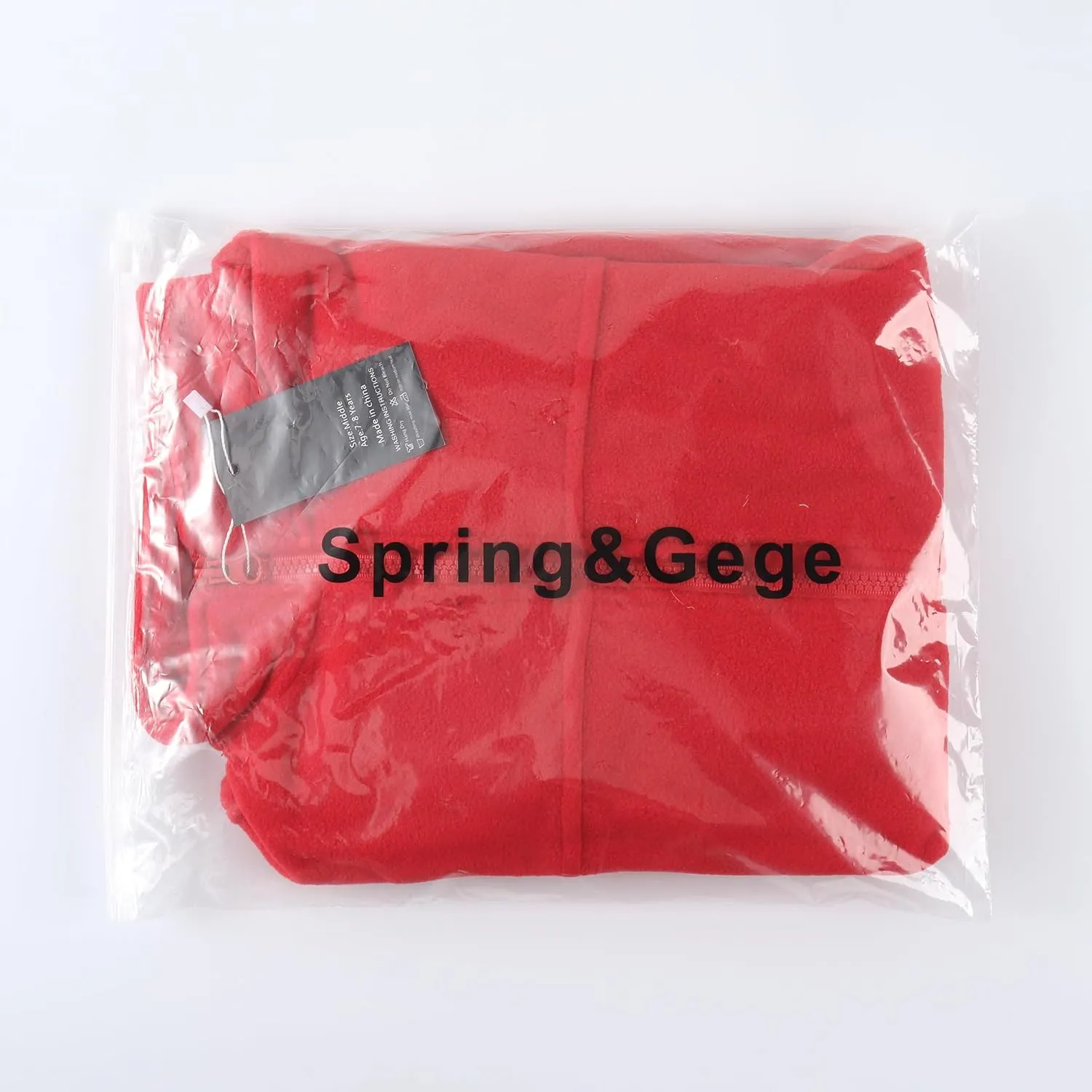 Spring&Gege Youth Solid Full-Zip Polar Fleece Jacket for Children