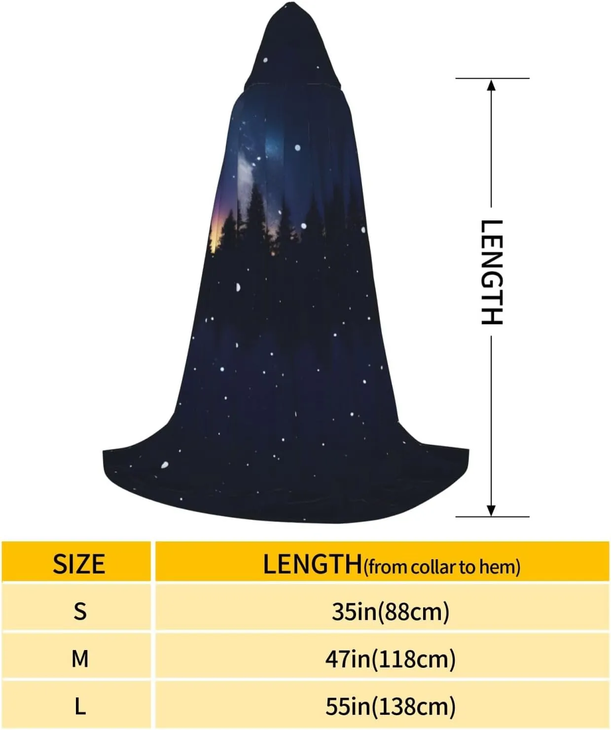 Starry divination Hooded Cloak  Role Play Costume Cosplay  Versatile Christmas, Halloween, Easter, Party Cape Robe