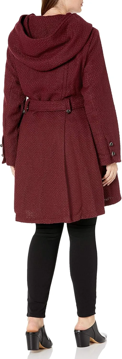 Steve Madden Women's Plus-Size Single Breasted Wool Coat