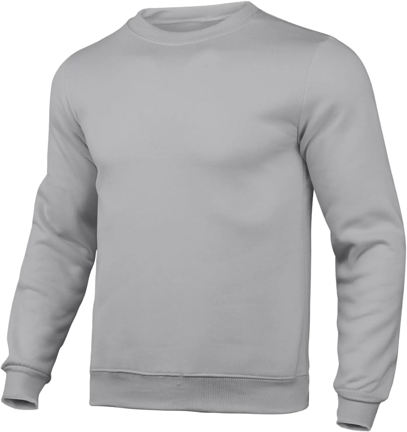 Sweatshirts for Mens Solid Color Crew Neck Fleece Casual Comfy Loose Pullover Long Sleeve Tops Trendy Preppy Clothes