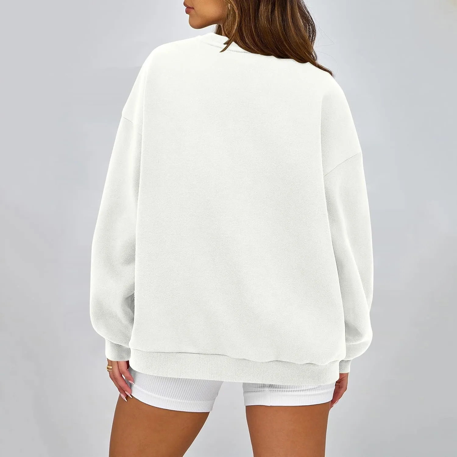 Sweatshirts for Women Plus Size Fleece Crewneck Sweatshirt Oversized Long Sleeve Preppy Pullover Casual Sweat Shirts