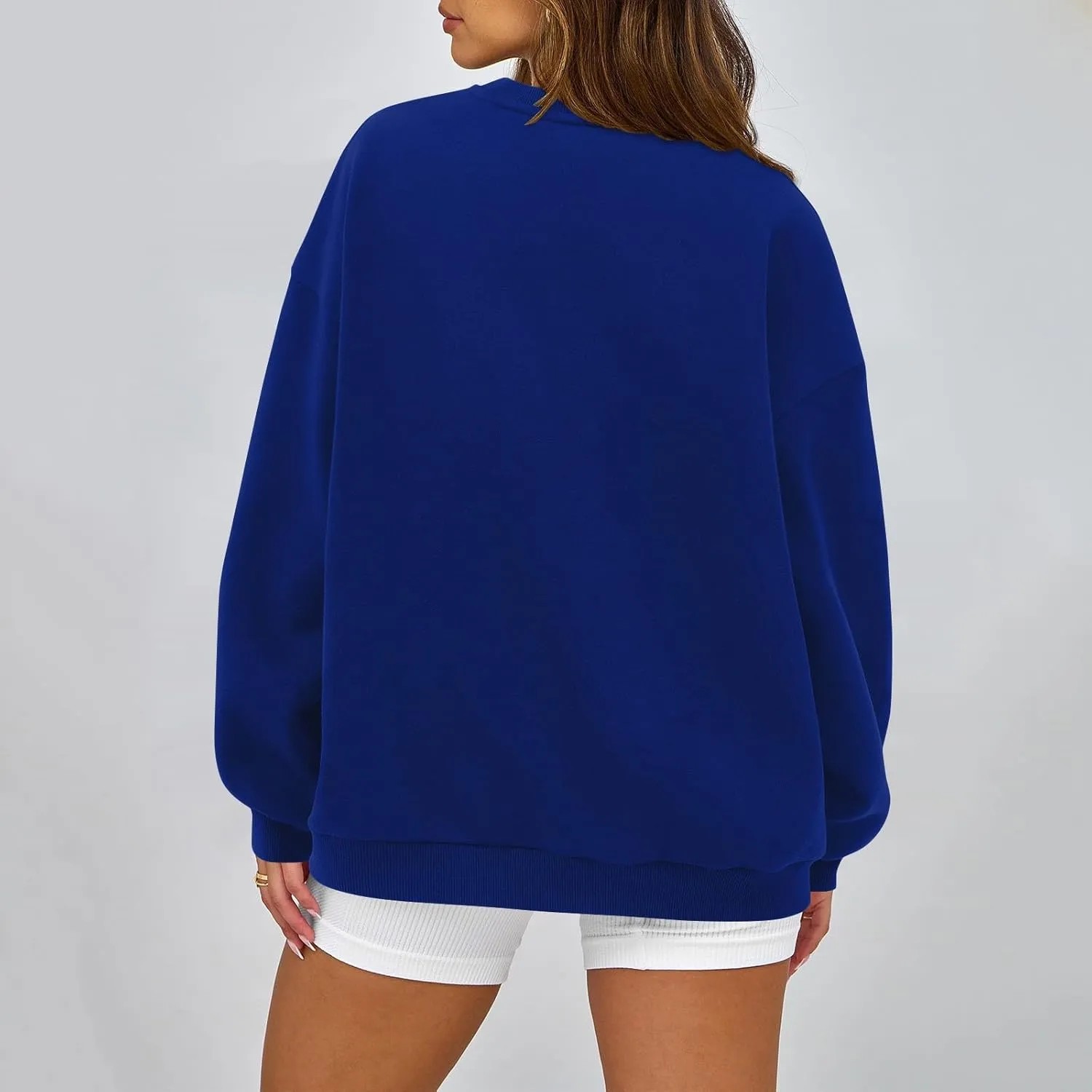 Sweatshirts for Women Plus Size Fleece Crewneck Sweatshirt Oversized Long Sleeve Preppy Pullover Casual Sweat Shirts