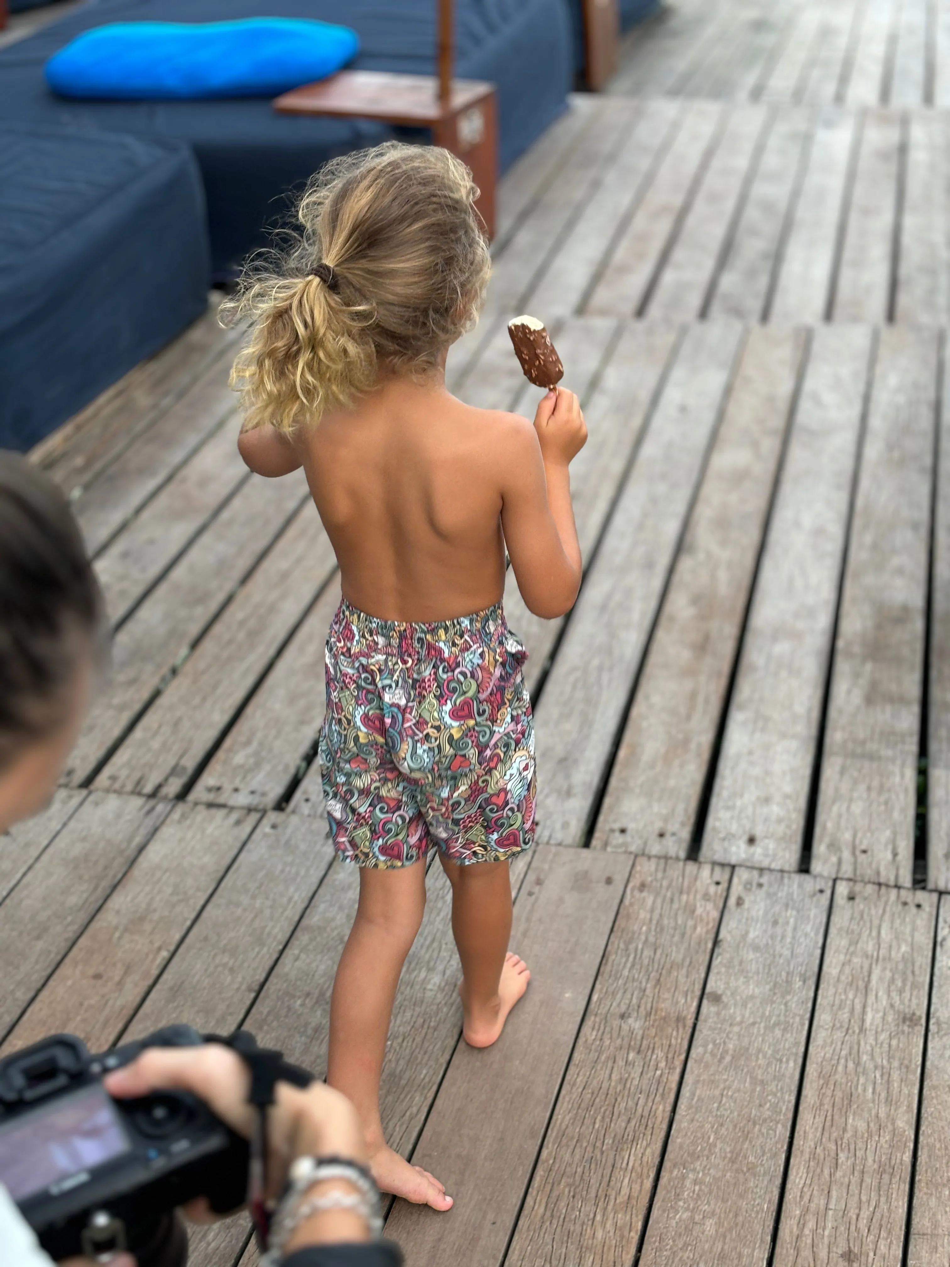 Swim shorts with Doodle print