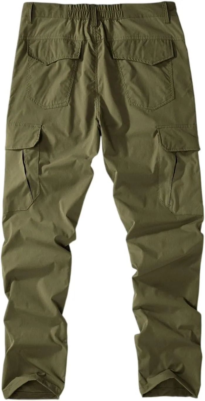 Tactical Pants for Men Waterproof Cargo Pants Ripstop with Pocket Stretch Hiking Outfit Multi-Pockets Baggy Pantalones