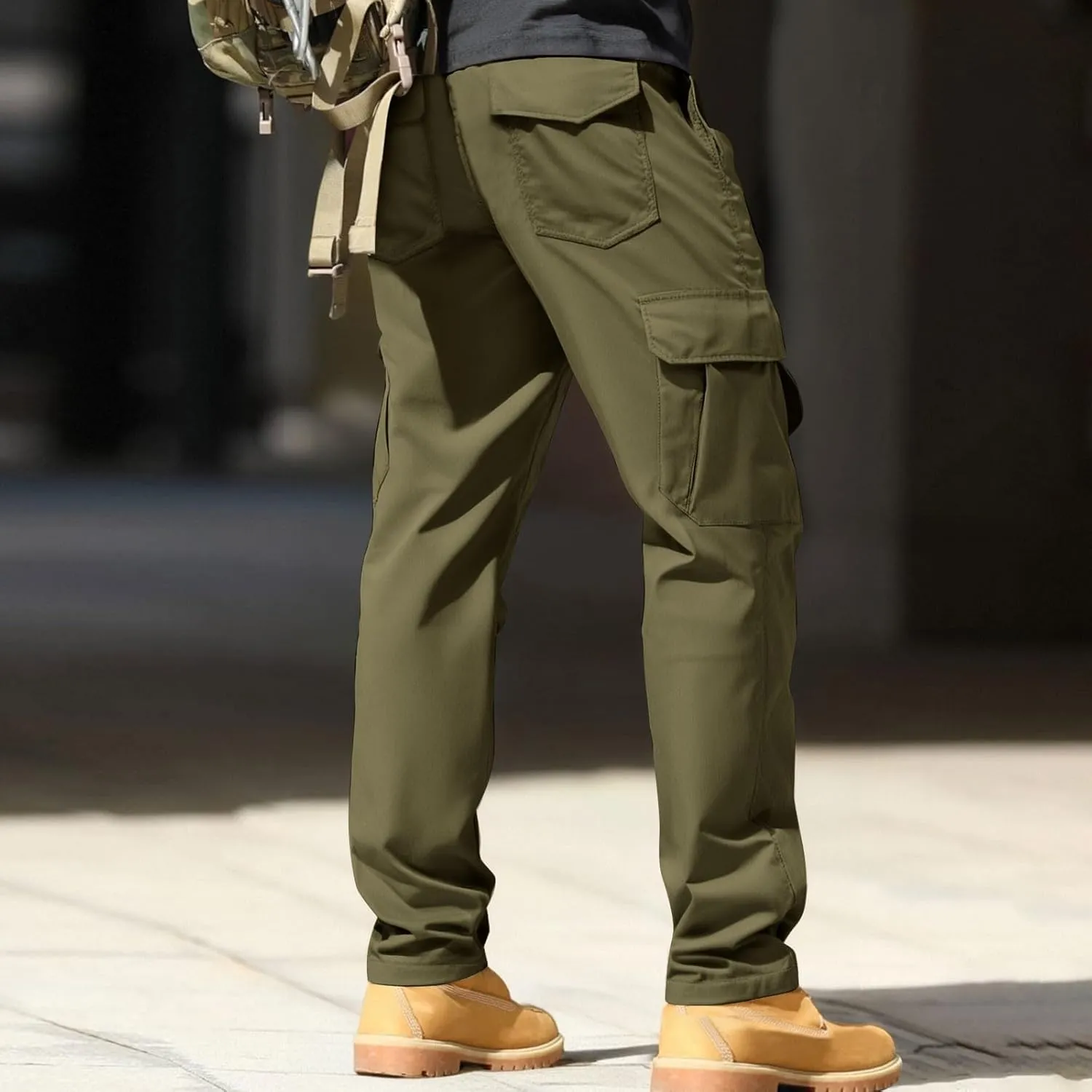 Tactical Pants for Men Waterproof Cargo Pants Ripstop with Pocket Stretch Hiking Outfit Multi-Pockets Baggy Pantalones