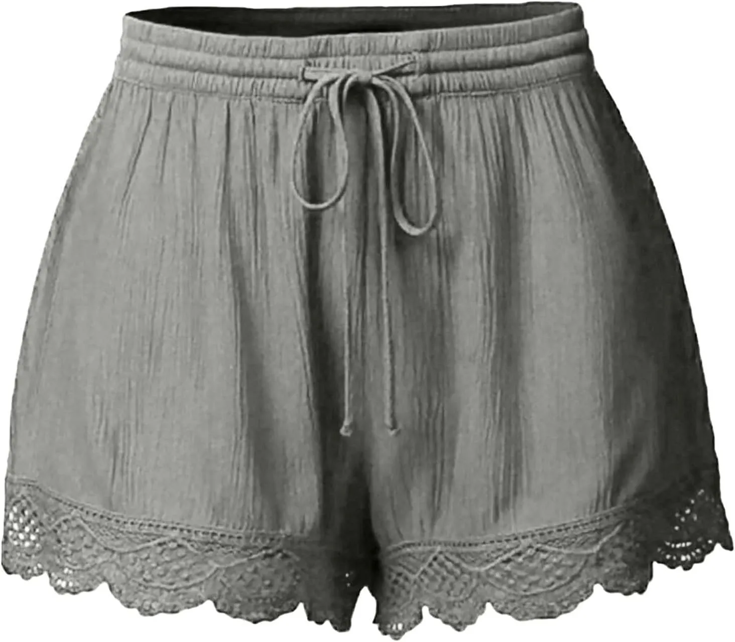 TANGNADE Shorts for Women Trendy High Elastic Waisted Drawstring Beach Shorts 2024 Summer Flowy Wide Leg Shorts