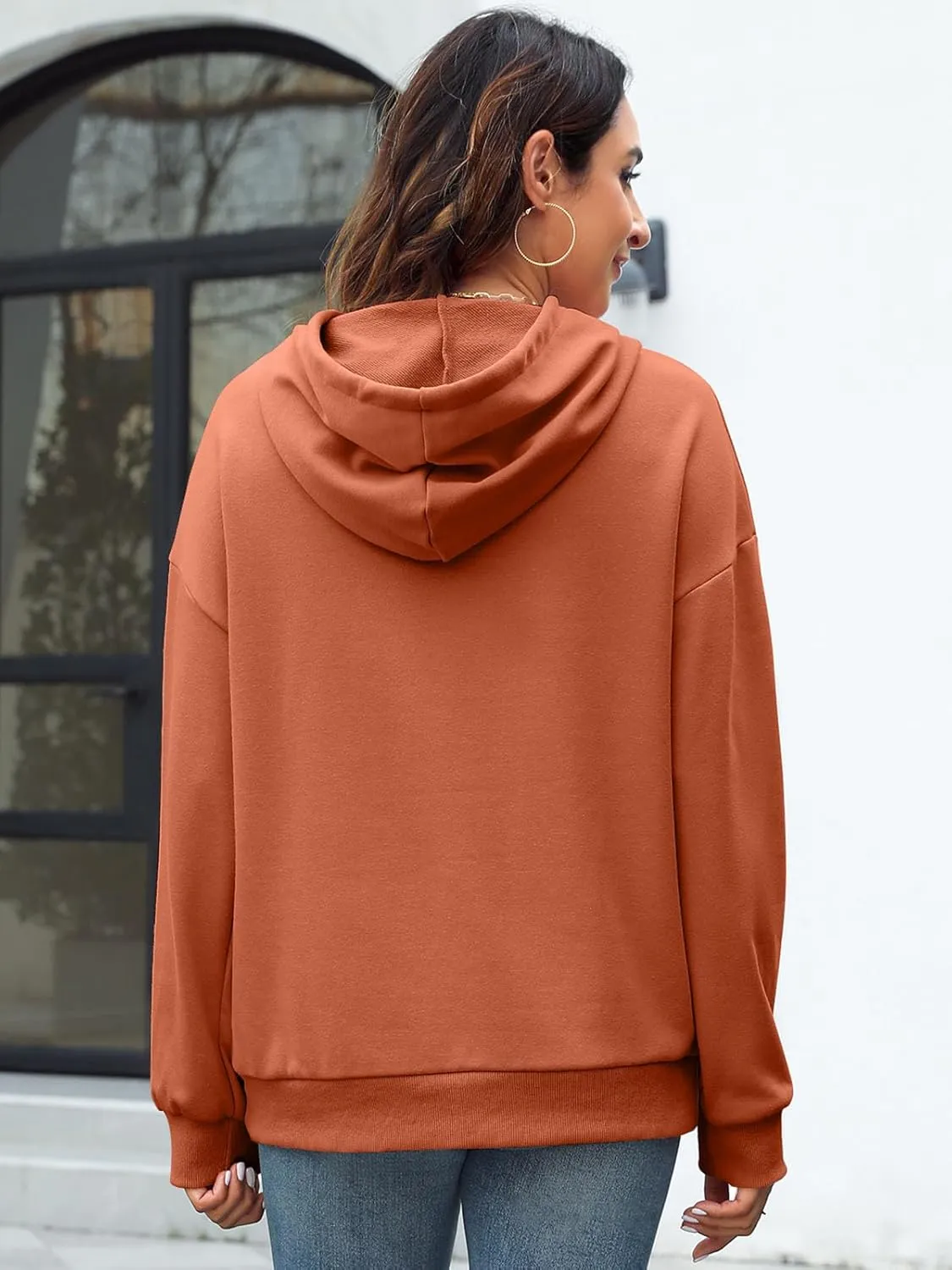 TAOHONG Women Sunflower Hoodies,Trendy Drawstring Sweatshirts with Pockets Long Sleeve Sweaters Pullover Fall Winter Outfits
