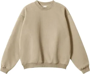 Teens Crewneck Sweatshirt Soft Solid Color Tshirt Pullover Long Sleeve Oversized Sports Tops Winter Clothes Outfits