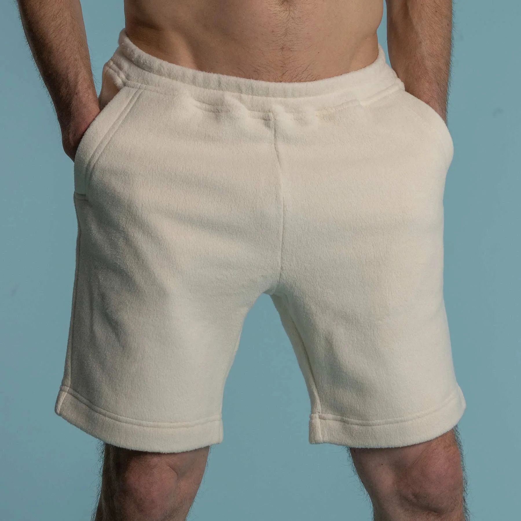 TETON 100% Organic Cotton Fleece Sweat Shorts (Covered Organic Elastic, Plastic-free, Organic Cotton Thread Option, 100% Biodegradable)