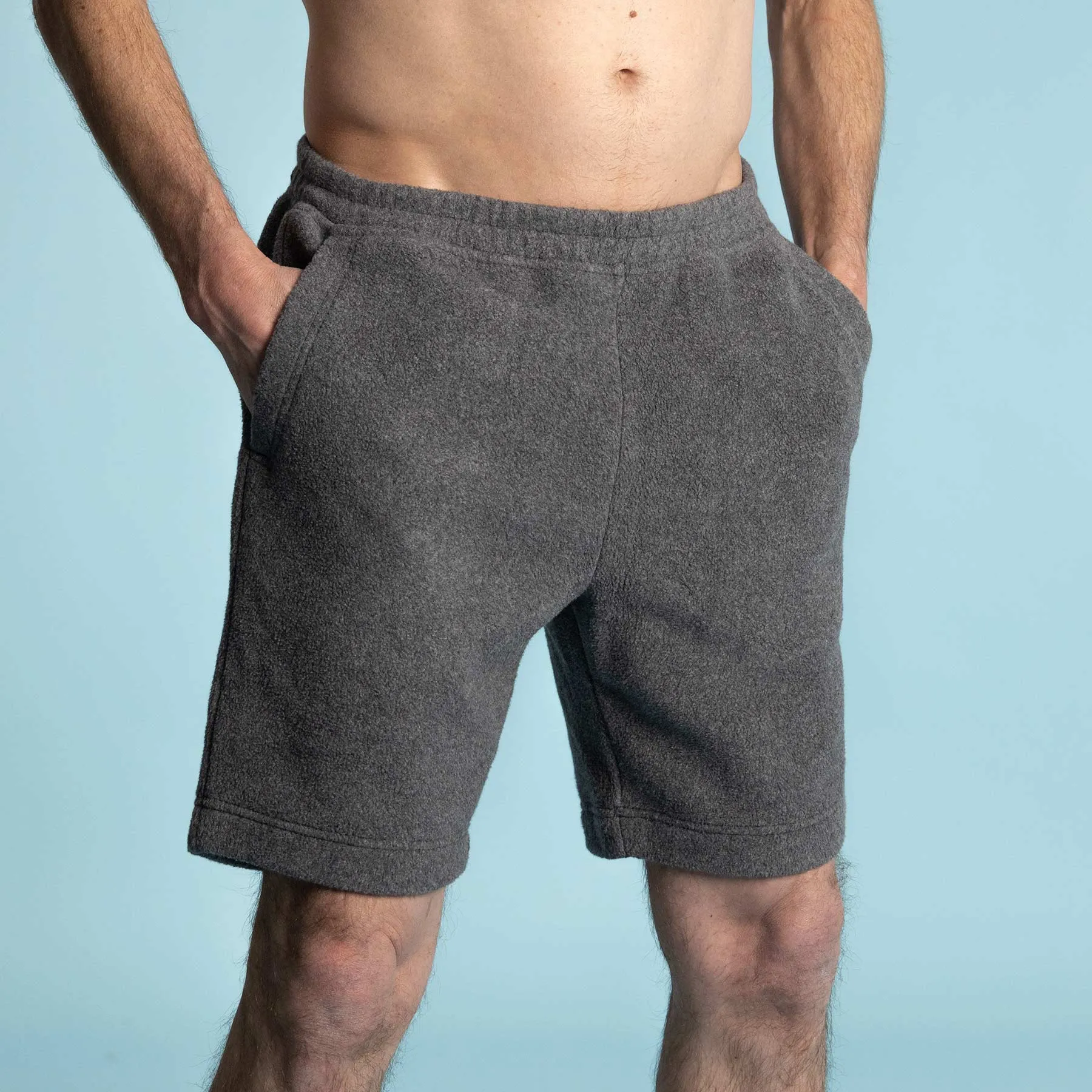 TETON 100% Organic Cotton Fleece Sweat Shorts (Covered Organic Elastic, Plastic-free, Organic Cotton Thread Option, 100% Biodegradable)