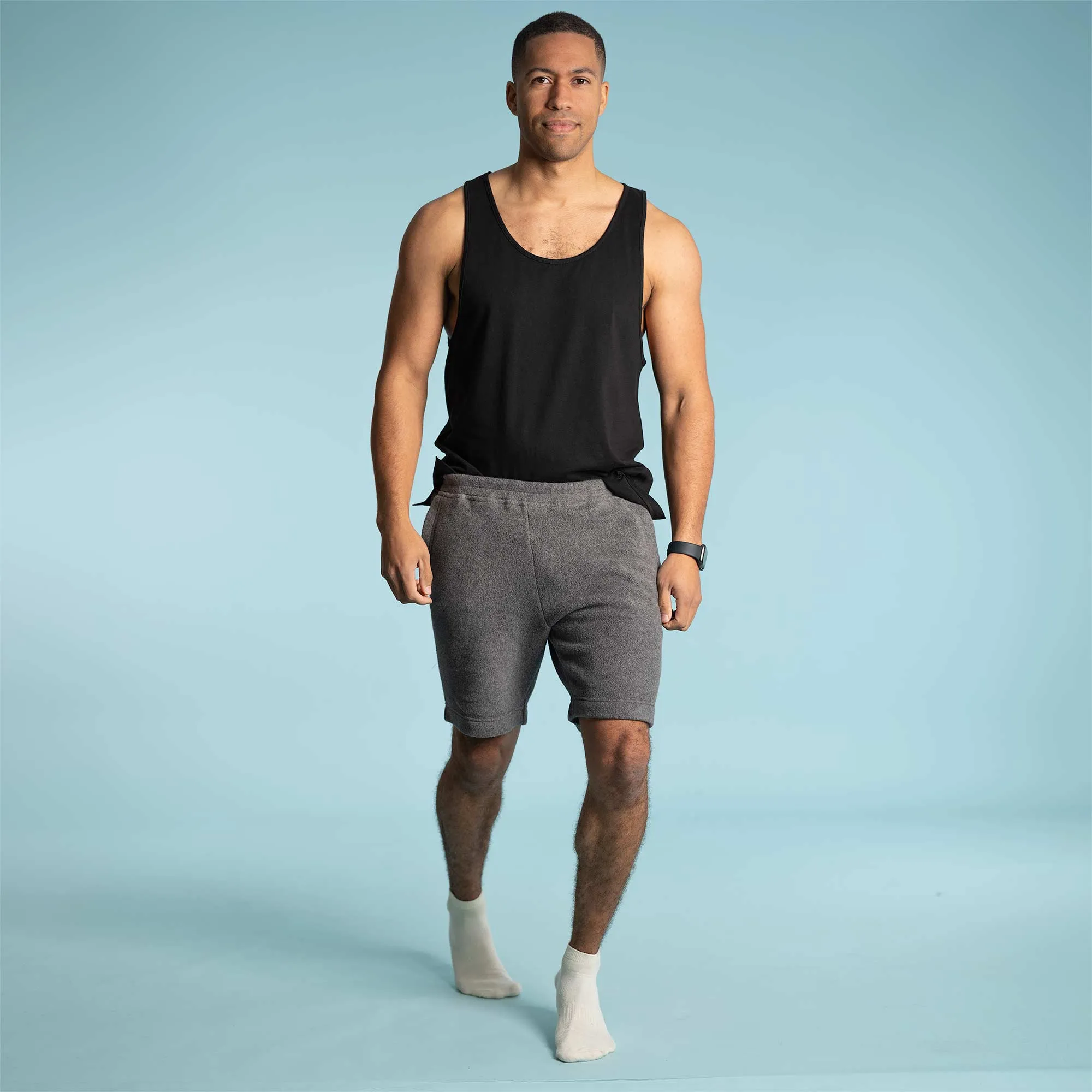 TETON 100% Organic Cotton Fleece Sweat Shorts (Covered Organic Elastic, Plastic-free, Organic Cotton Thread Option, 100% Biodegradable)