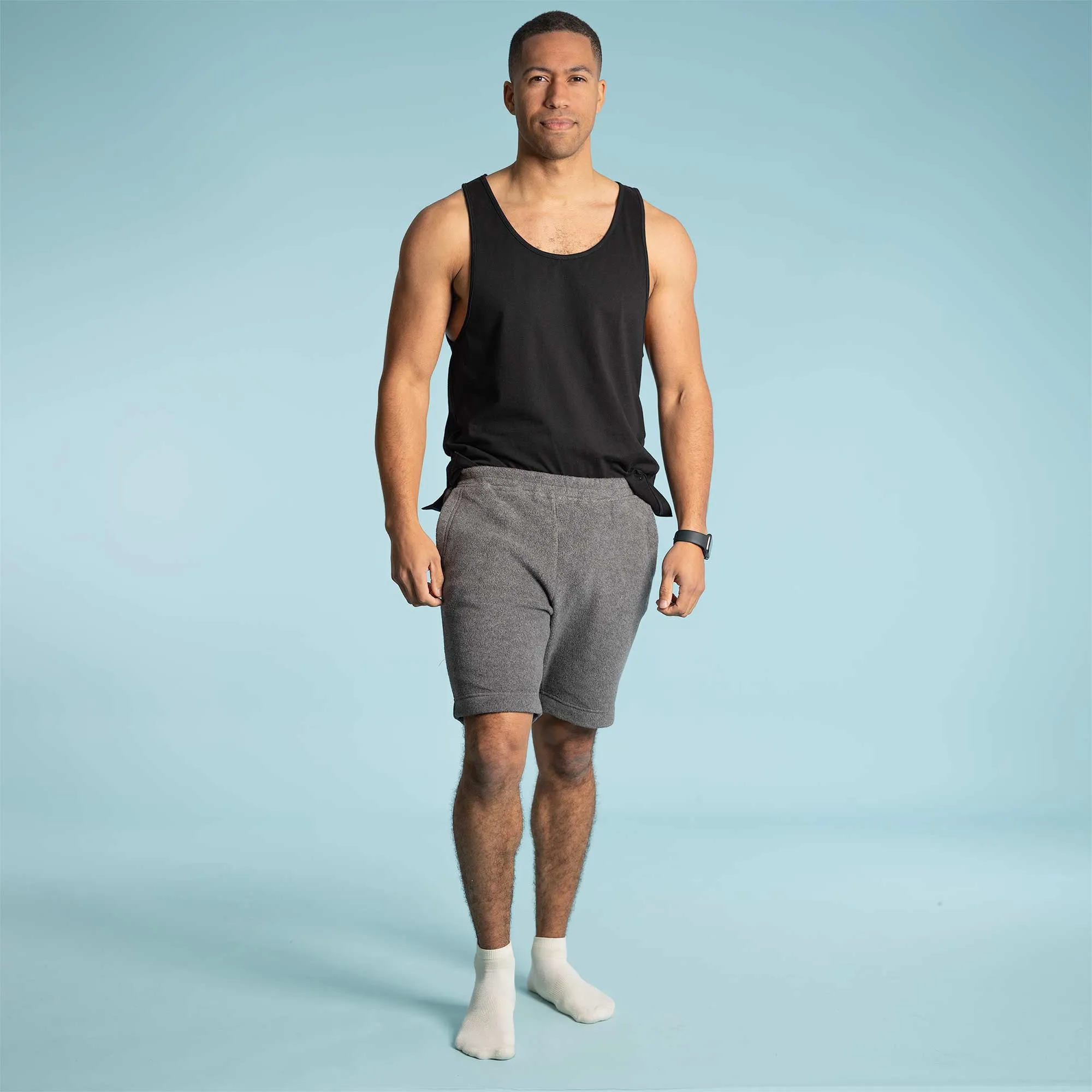 TETON 100% Organic Cotton Fleece Sweat Shorts (Covered Organic Elastic, Plastic-free, Organic Cotton Thread Option, 100% Biodegradable)