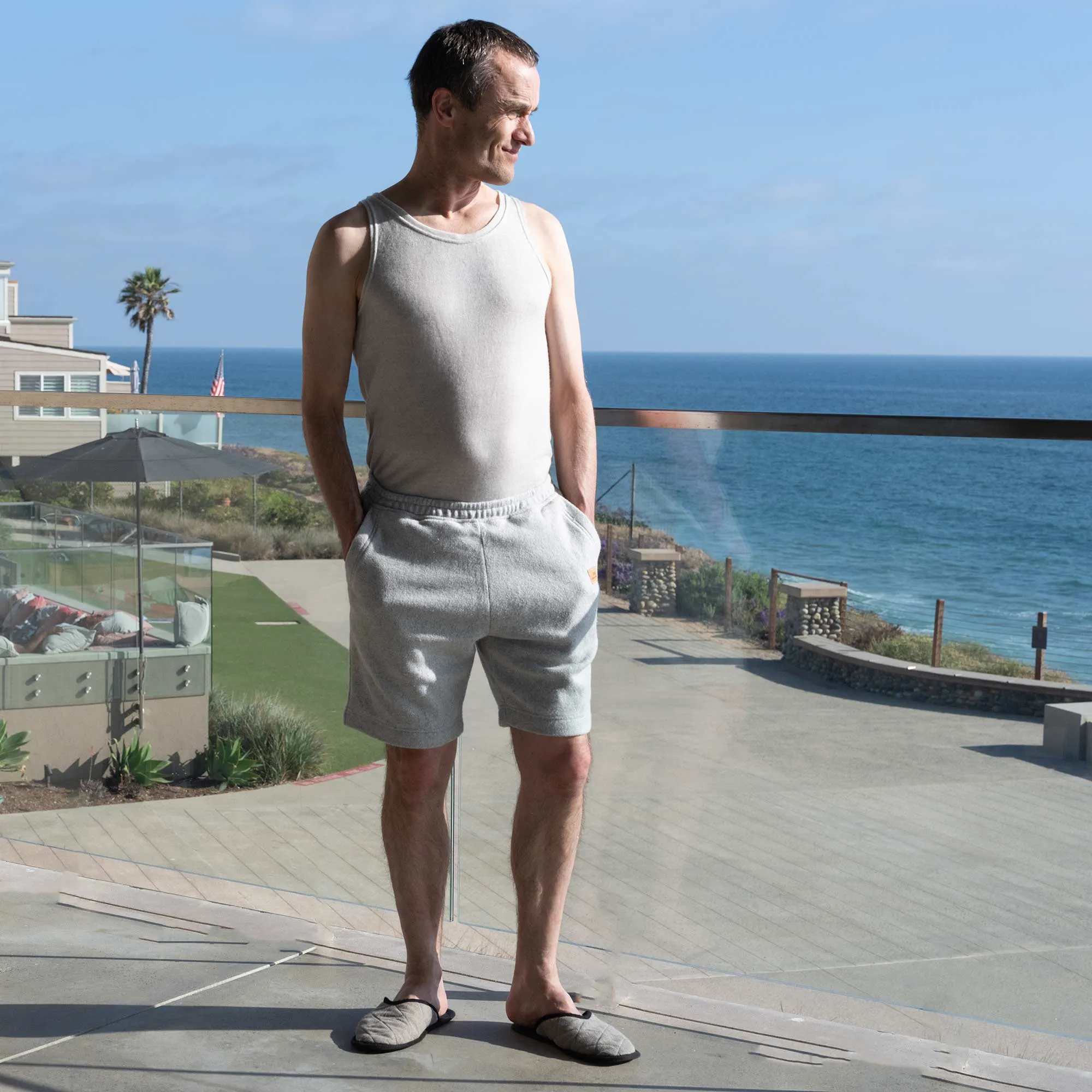 TETON 100% Organic Cotton Fleece Sweat Shorts (Covered Organic Elastic, Plastic-free, Organic Cotton Thread Option, 100% Biodegradable)