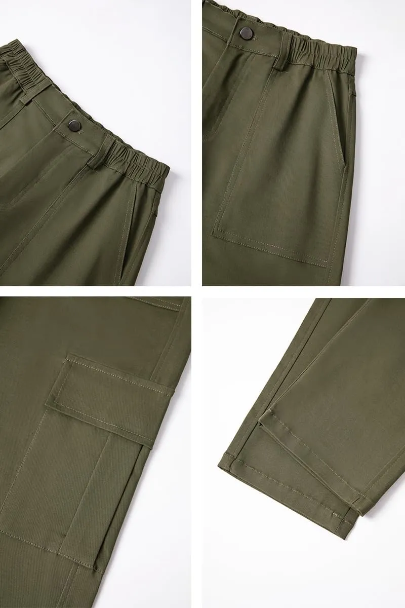 THWEI Cargo Pants for Women High Waisted Y2K Streetwear Casual Trousers