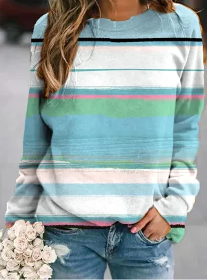 TIAFORD Floral Sweatshirt for Women Flower Plant Landscape Print Oversized Long Sleeve Crewneck Pullover Casual Graphic Top