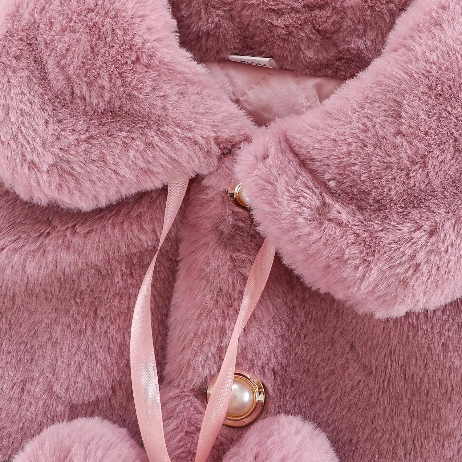 Toddler Baby Girl Winter Fur Coat Jacket Cloak Thicken Shawl Snowsuit Outerwear Clothes