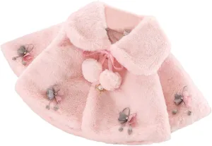 Toddler Baby Girl Winter Fur Coat Jacket Cloak Thicken Shawl Snowsuit Outerwear Clothes