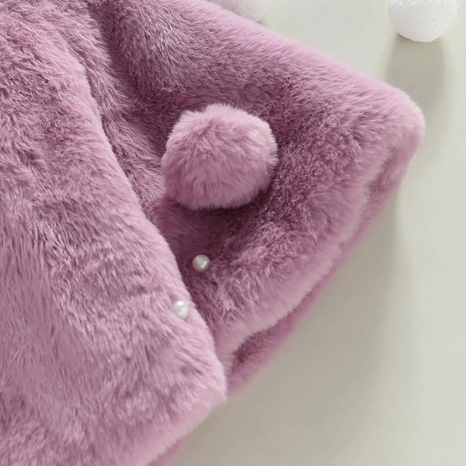 Toddler Baby Girl Winter Fur Coat Jacket Cloak Thicken Shawl Snowsuit Outerwear Clothes
