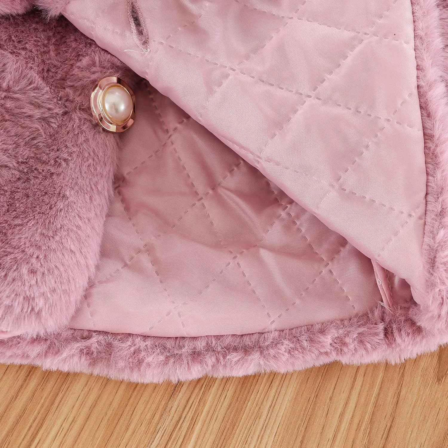 Toddler Baby Girl Winter Fur Coat Jacket Cloak Thicken Shawl Snowsuit Outerwear Clothes