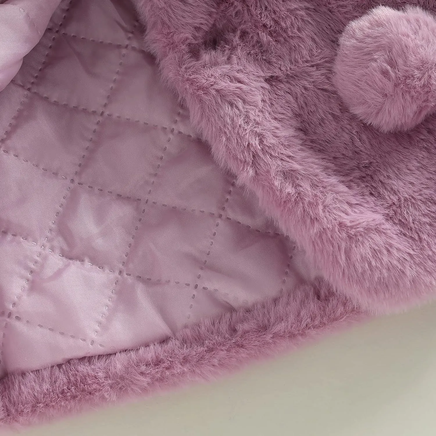 Toddler Baby Girl Winter Fur Coat Jacket Cloak Thicken Shawl Snowsuit Outerwear Clothes