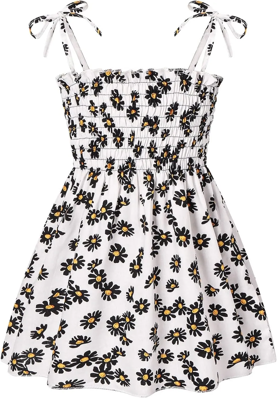Toddler Baby Girls Summer Dress Ruffle Straps Princess Sundress Floral Printed Casual Beach Holiday Sleeveless Dress