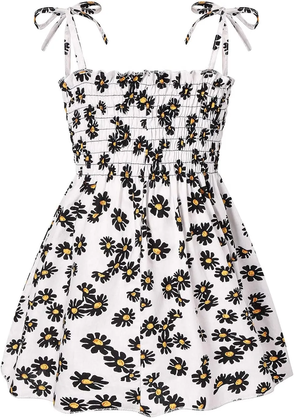 Toddler Baby Girls Summer Dress Ruffle Straps Princess Sundress Floral Printed Casual Beach Holiday Sleeveless Dress