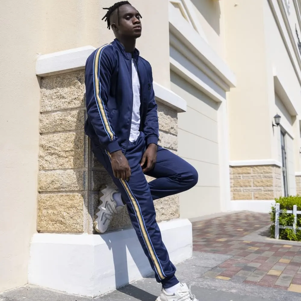 TOLOER Men's Activewear Full Zip Warm Tracksuit Sports Set Casual Sweat Suit