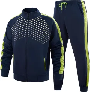 TOLOER Men's Activewear Full Zip Warm Tracksuit Sports Set Casual Sweat Suit