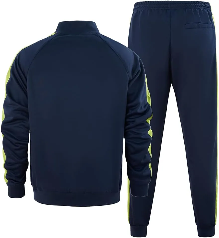 TOLOER Men's Activewear Full Zip Warm Tracksuit Sports Set Casual Sweat Suit