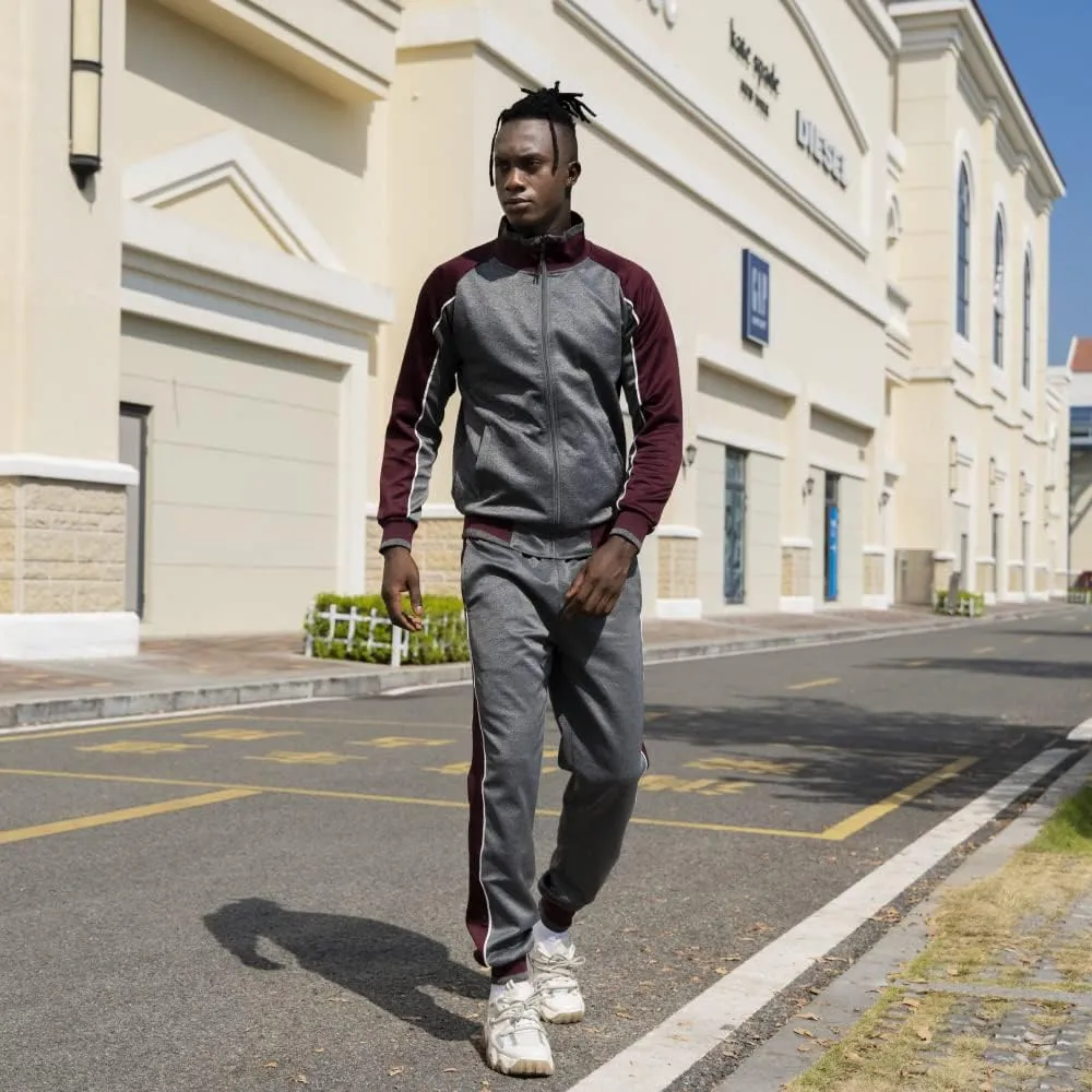 TOLOER Men's Activewear Full Zip Warm Tracksuit Sports Set Casual Sweat Suit
