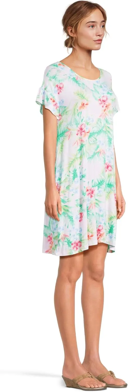 Tommy Bahama Women's Sleeve Short Knit Sleep Dress