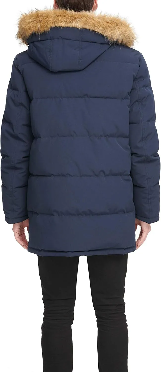 Tommy Hilfiger Men's Arctic Cloth Heavyweight Performance Parka Down Alternative Outerwear Coat