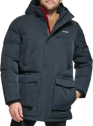 Tommy Hilfiger Men's Arctic Cloth Heavyweight Performance Parka Down Alternative Outerwear Coat