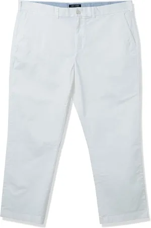 Tommy Hilfiger Men's Big and Tall Classic Fit Stretch Chino Pants, Bright White, 54X32