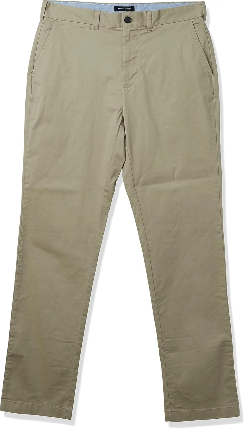 Tommy Hilfiger Men's Big and Tall Classic Fit Stretch Chino Pants, Mallet, 40X36