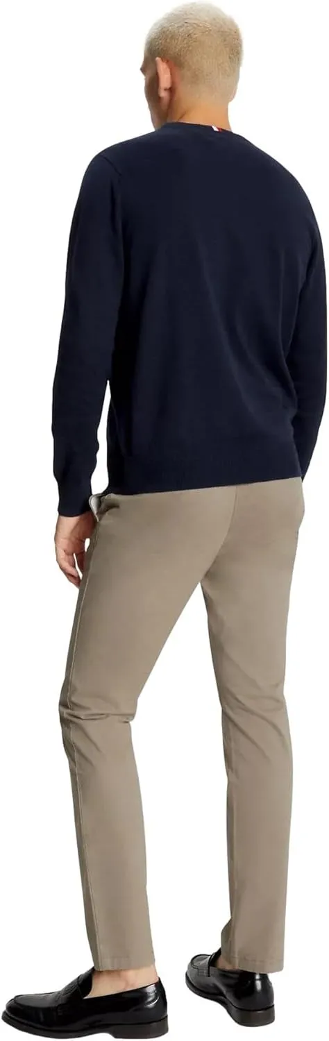 TOMMY HILFIGER Men's Iconic Cotton V-Neck Pullover Sweater 2025 Collection